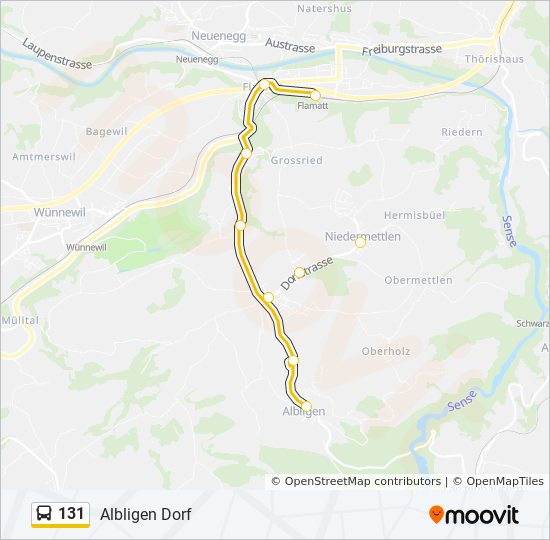 Bus 131 Route Map 131 Route: Schedules, Stops & Maps - Albligen Dorf (Updated)