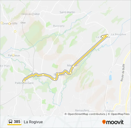 385 Bus Route Map 385 Route: Schedules, Stops & Maps - La Rogivue (Updated)