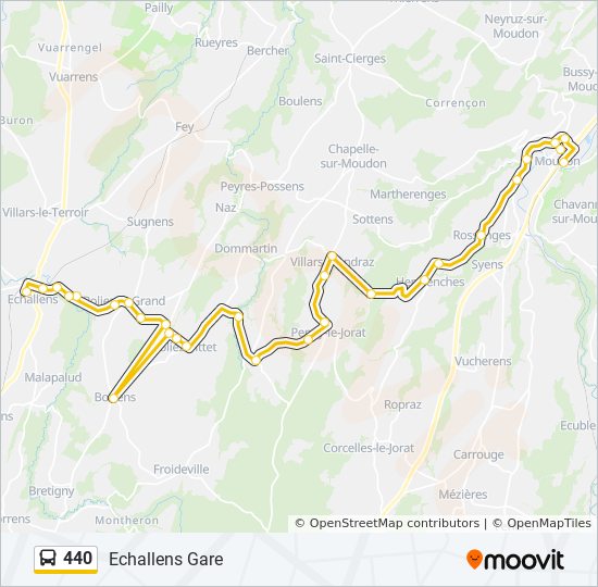 Bus 440 Route Map 440 Route: Schedules, Stops & Maps - Echallens Gare (Updated)