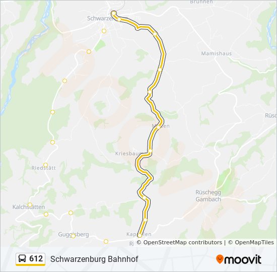 612 Bus Route Map 612 Route: Schedules, Stops & Maps - Schwarzenburg Bahnhof (Updated)
