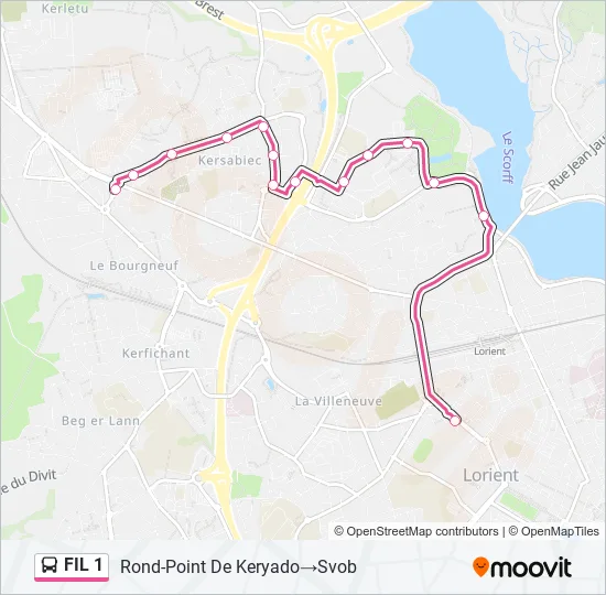 FIL 1 Bus Line Map