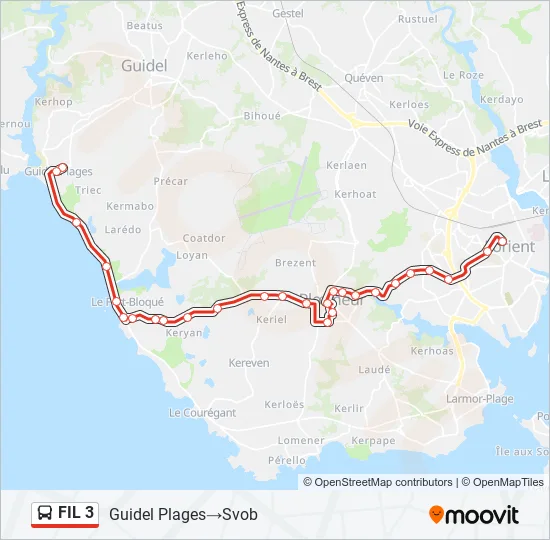 FIL 3 Bus Line Map
