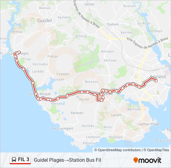FIL 3 Bus Line Map