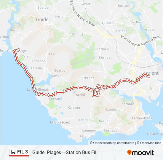 FIL 3 Bus Line Map