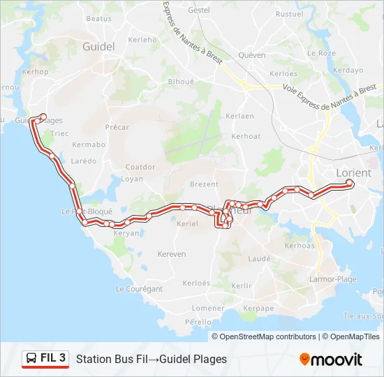 FIL 3 Bus Line Map
