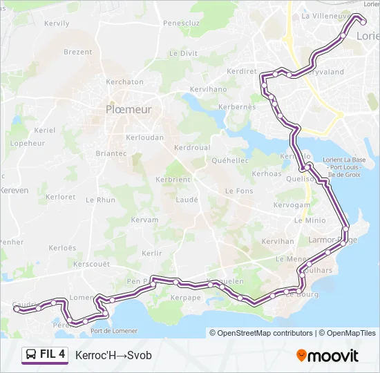 FIL 4 Bus Line Map