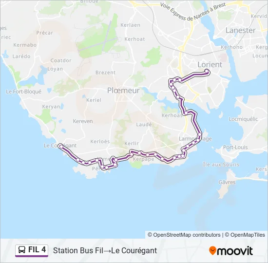 FIL 4 Bus Line Map