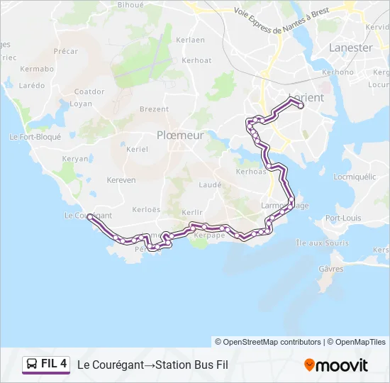 FIL 4 Bus Line Map