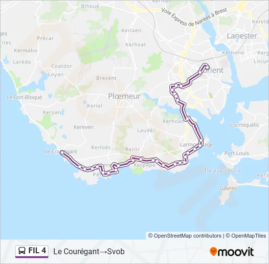 FIL 4 Bus Line Map