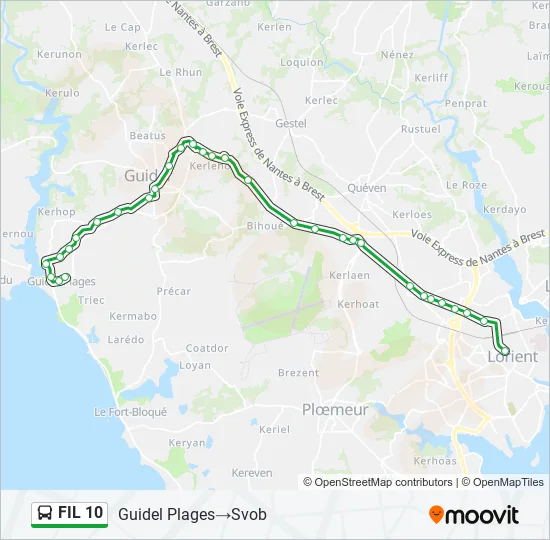 FIL 10 Bus Line Map