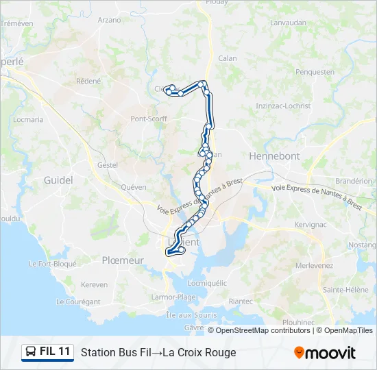 FIL 11 Bus Line Map