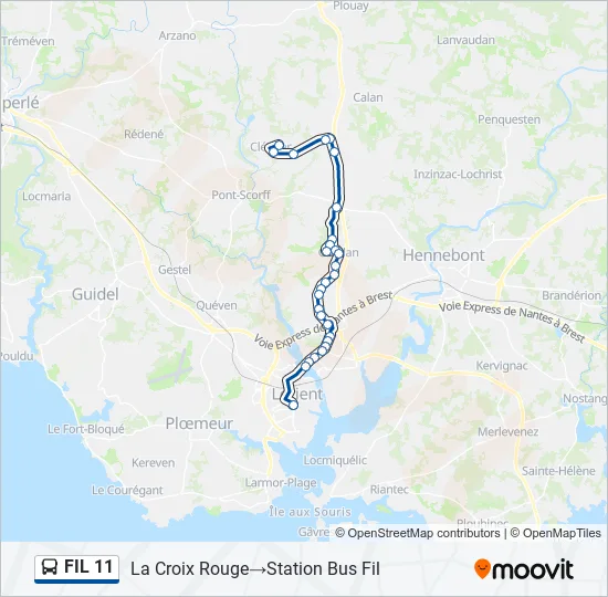 FIL 11 Bus Line Map