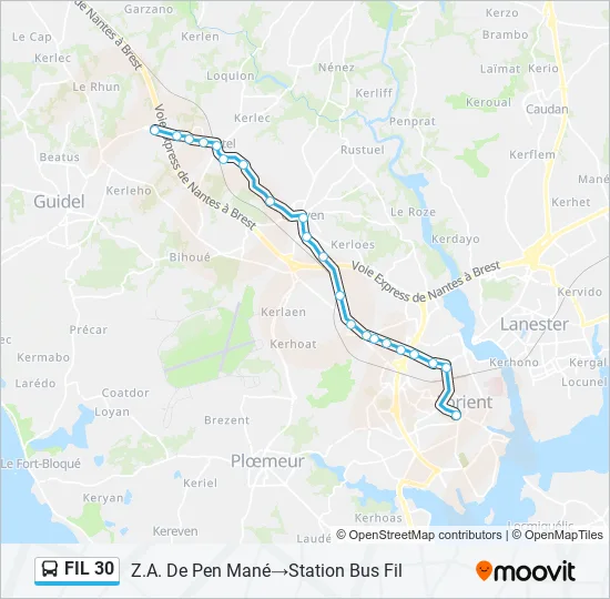 FIL 30 Bus Line Map