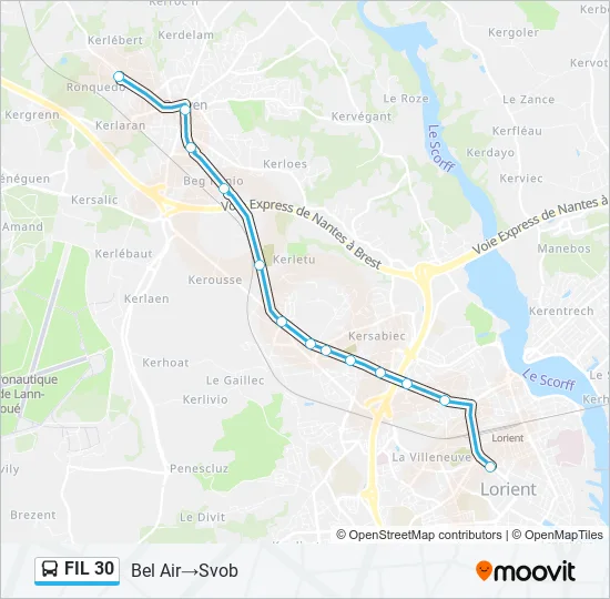 FIL 30 Bus Line Map