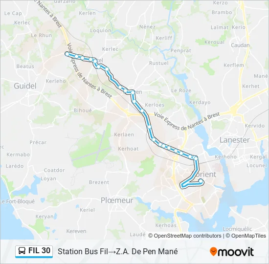 FIL 30 Bus Line Map