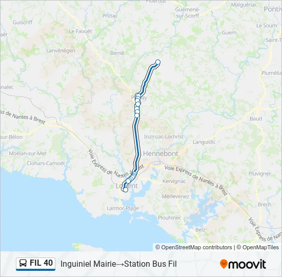 FIL 40 Bus Line Map