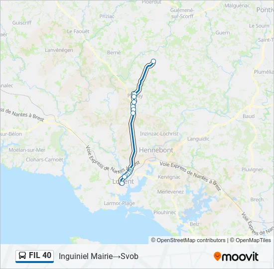 FIL 40 Bus Line Map