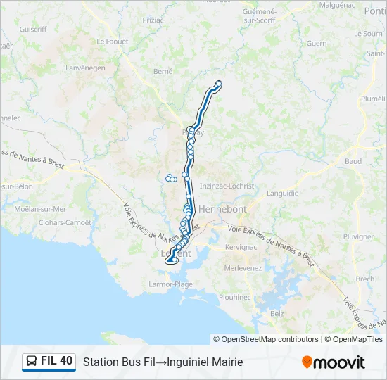 FIL 40 Bus Line Map