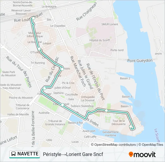 NAVETTE Bus Line Map