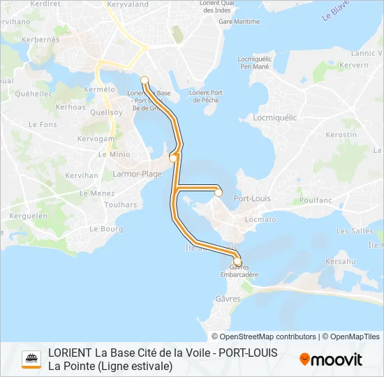 L'ESTIVALE Ferry Line Map