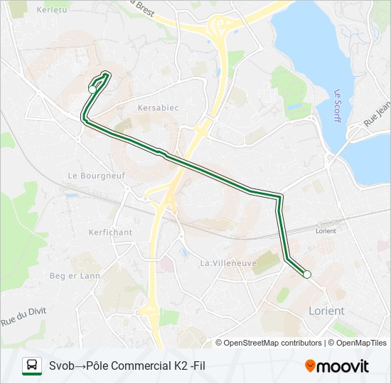 Plan de la ligne GRANDE PARADE de bus
