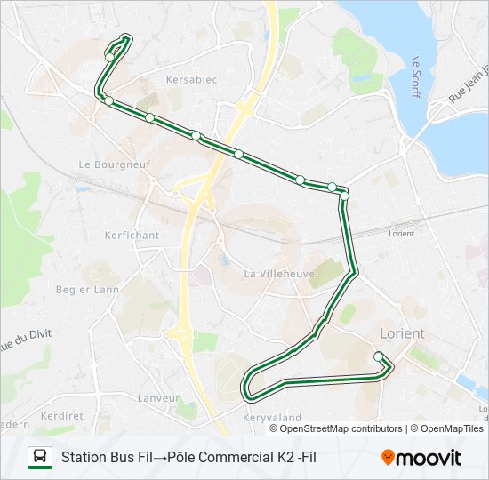 Plan de la ligne GRANDE PARADE de bus