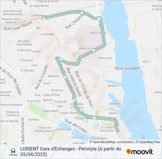 NAVETTE 1 Bus Line Map