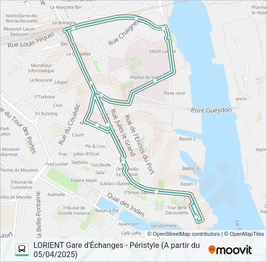 NAVETTE 1 Bus Line Map