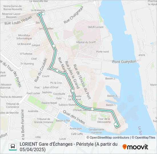 NAVETTE 1 Bus Line Map