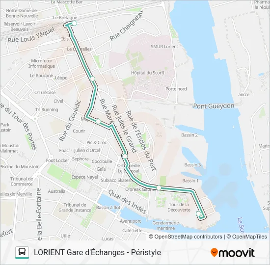 NAVETTE 1 Bus Line Map