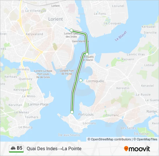 B5 Ferry Line Map