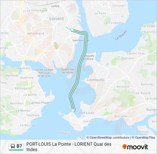 B7 Bus Line Map