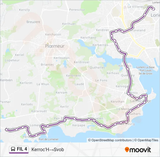 FIL 4 Bus Line Map