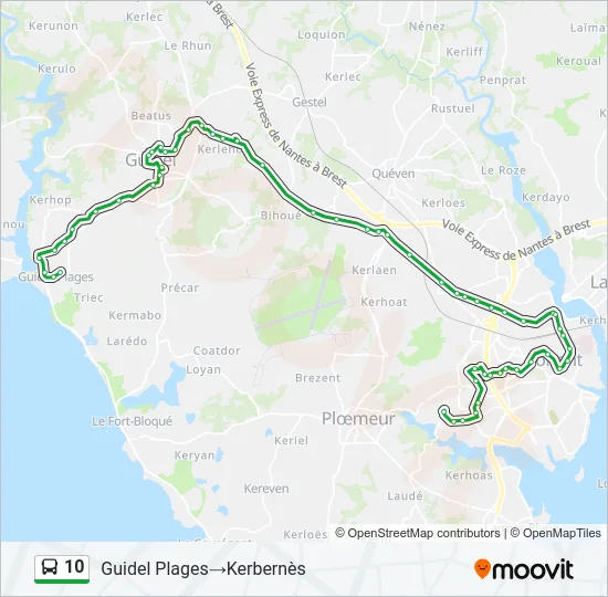 10 Bus Line Map