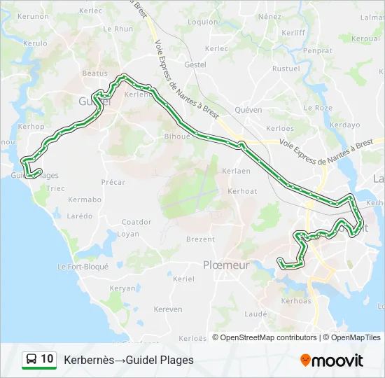 10 Bus Line Map