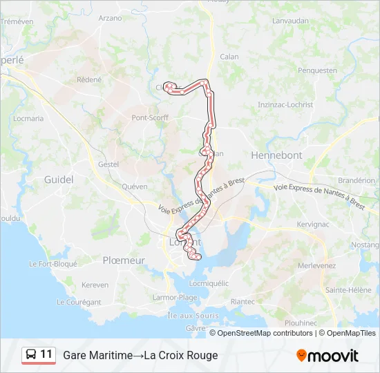 11 Bus Line Map