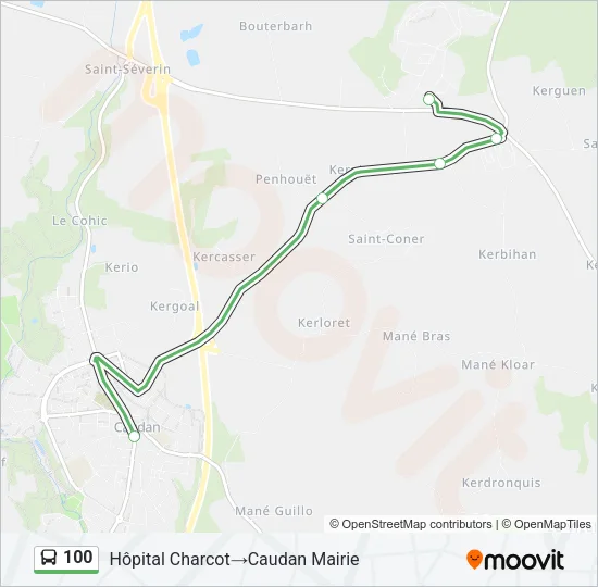 100 Bus Line Map
