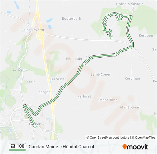 100 Bus Line Map