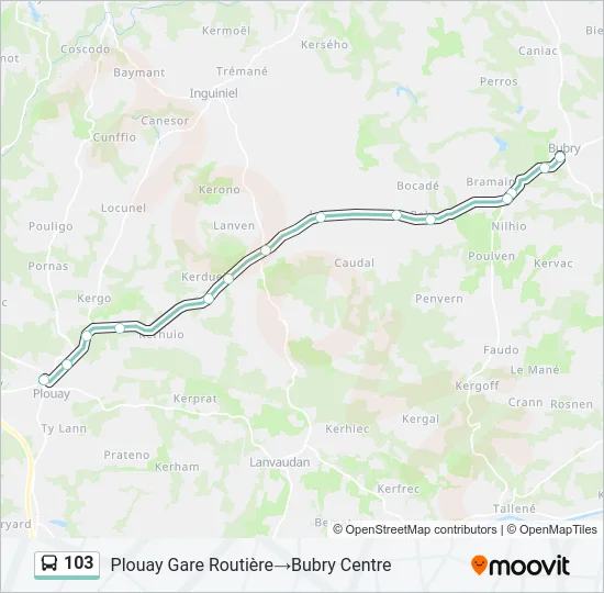 103 Bus Line Map