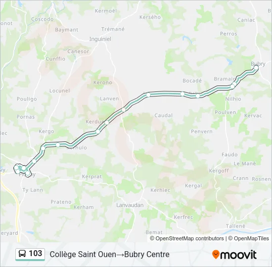 103 Bus Line Map