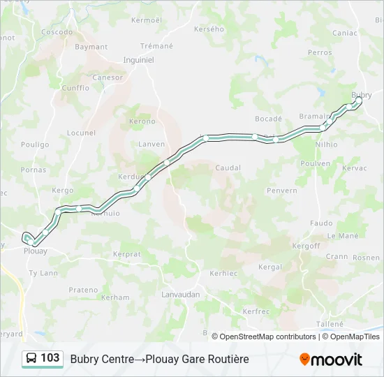 103 Bus Line Map