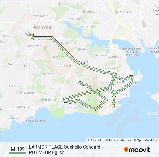 109 bus Line Map