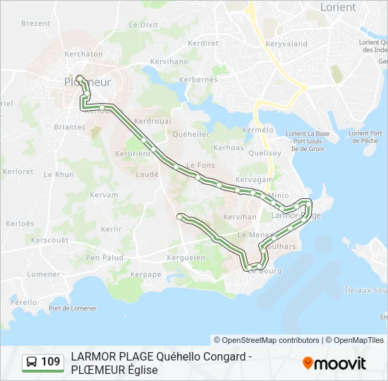 109 Bus Line Map
