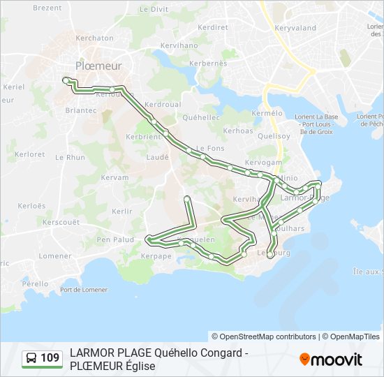 109 bus Line Map