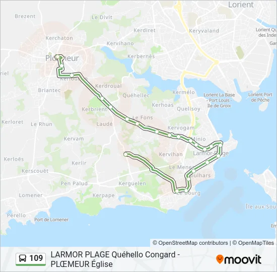 109 Bus Line Map