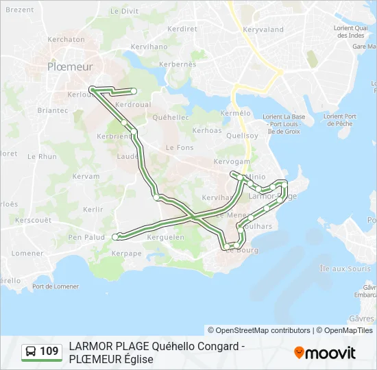 109 Bus Line Map