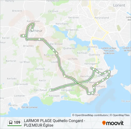 109 Bus Line Map