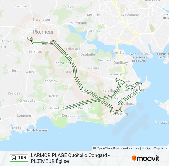 109 Bus Line Map