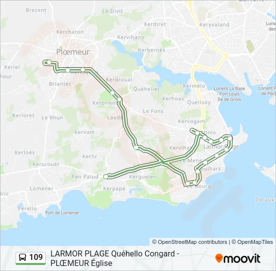 109 Bus Line Map