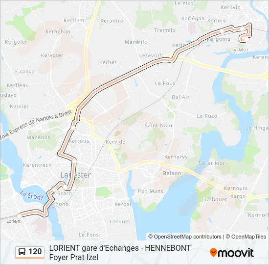 120 Bus Line Map
